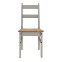 Mercers Furniture Corona Grey Wax Budget Dining Set Table & 4 Chairs Solid Wood Pine Wooden With Mexican Styling - thumbnail 6