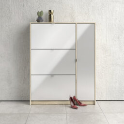 Furniture To Go Shoe Cabinet W. 3 Tilting Doors And 2 Layers +  1 Door - thumbnail 5