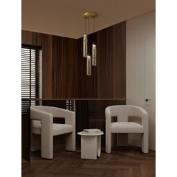 Luminosa Lighting Luminosa Sano Cluster Pendant Ceiling Light Glossy Brushed Gold, Cognac Led 9W 540Lm 3000K - thumbnail 2