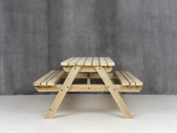 Arbor Garden Solutions Fortem Pub Style Picnic Table Benches Set (6Ft, Natural Finish) - thumbnail 4