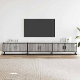 Berkfield Industrial Tv Cabinet Grey Sonoma 240X35X41 Cm Engineered Wood - thumbnail 3