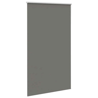 Berkfield Durable Roller Blind Blackout Grey 140X210 Cm Fabric Width 136.6 Cm Polyester