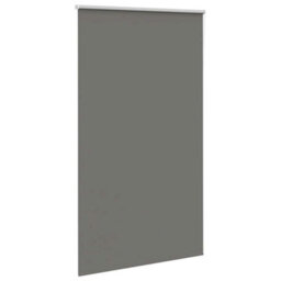 Berkfield Durable Roller Blind Blackout Grey 140X210 Cm Fabric Width 136.6 Cm Polyester