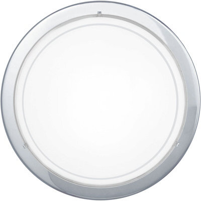 Stylish Wall Flush Ceiling Light With Chrome Shade And Clear Glass - image 1