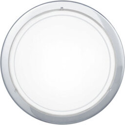 Stylish Wall Flush Ceiling Light With Chrome Shade And Clear Glass - thumbnail 1