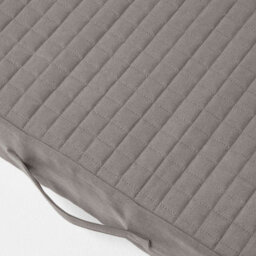 Homescapes Grey Quilted Cotton 3 Seater Orthopaedic Booster Cushion Cover - thumbnail 5