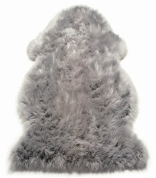 Sheepskin Silver Animal Modern Abstract Shaggy Hand Made Rug For Living Room Bedroom & Dining Room-120Cm X 180Cm (Quad) - thumbnail 1