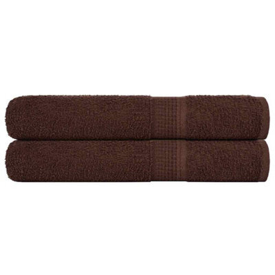 Berkfield Sauna Towels 2 Pcs Brown 80X200 Cm 360 Gsm 100% Cotton - image 1