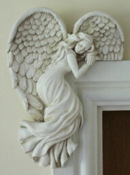 Angel Wings Sculpture Ornament Set For Door Frame And Home Decor - thumbnail 3