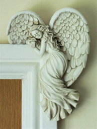 Angel Wings Sculpture Ornament Set For Door Frame And Home Decor - thumbnail 1