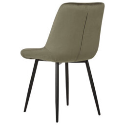 Beliani Set Of 2 Dining Chairs Melrose Velvet Olive Green - thumbnail 6