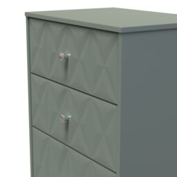 Genoa Ready Assembled Matt Green No Effect 4 Drawer Deep Chest (H)1063mm (W)746mm (D)395mm - thumbnail 4