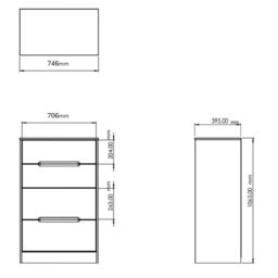Genoa Ready Assembled Matt Green No Effect 4 Drawer Deep Chest (H)1063mm (W)746mm (D)395mm - thumbnail 5