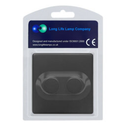 Long Life Lamps Company Matt Black 2 Gang 2 Way Led Dimmer 5W To 100W Screwless Bl353Led - thumbnail 8