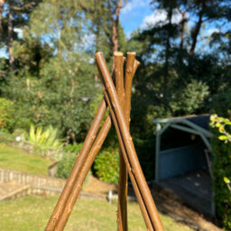 Selections Set Of 3 Expanding Willow Garden Obelisks (1.2M) Ideal For Climbing Plants - thumbnail 2