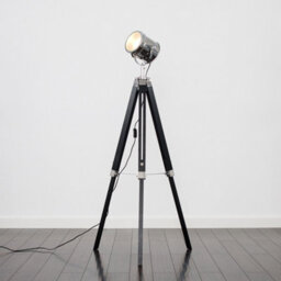 Valuelights Starboard Modern Black & Chrome Industrial Photography/film Studio Style Adjustable Spotlight Tripod Floor Lamp - thumbnail 4