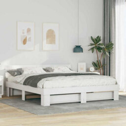Berkfield Modern With Headboard White 180 X 200 Cm Solid Pine Wood - thumbnail 2