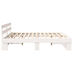 Berkfield Modern With Headboard White 180 X 200 Cm Solid Pine Wood - thumbnail 6