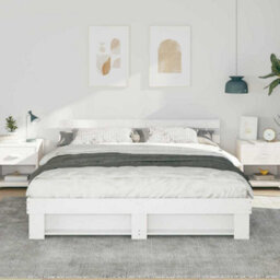 Berkfield Modern With Headboard White 180 X 200 Cm Solid Pine Wood - thumbnail 4