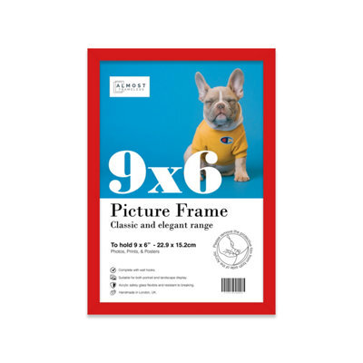 9X6 Red Picture Frame (22.9 X 15.2Cm) Poster, Photo, Artwork, Gallery Wall Or Print - image 1