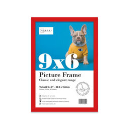 9X6 Red Picture Frame (22.9 X 15.2Cm) Poster, Photo, Artwork, Gallery Wall Or Print - thumbnail 1