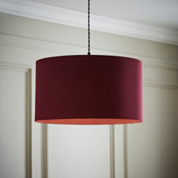 Valuelights Reni Plum Fabric Drum Ceiling Lamp Shade (D)45Cm