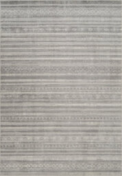 Maia Washable Low Pile Non Slip Motif Traditional Area Rug - Grey, 200 X 300 Cm (Rectangular) - thumbnail 2