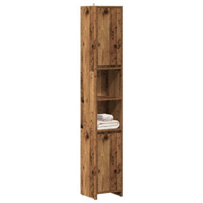 Walplus Bathroom Cabinet Old Wood 30X30X183.5 Cm Engineered Wood - image 1