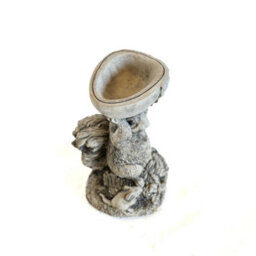 Oakleystone Northern Small Adorable Squirrel And Nut Design Stonecast Bird Bath