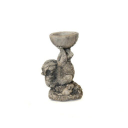 Oakleystone Northern Small Adorable Squirrel And Nut Design Stonecast Bird Bath - thumbnail 4