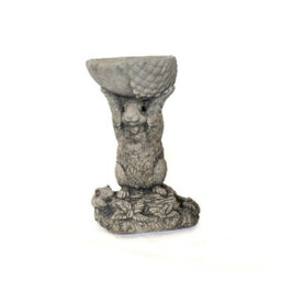 Oakleystone Northern Small Adorable Squirrel And Nut Design Stonecast Bird Bath - thumbnail 5