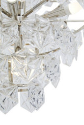 Orsina Classical Silver Leaf Chandelier, 12 Bulb Teardrop Glass Pendant Light, Vintage-Inspired Ceiling Light - thumbnail 5