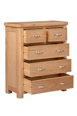 Buttercup Farm Bologna 2 Over 3 Chest Of Drawers - L40 X W85 X H100 Cm - Oak - image 1