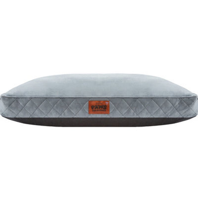 Slumberdown Grey Fabric Dog Bed (W)80Cm (D)20Cm Large - image 1