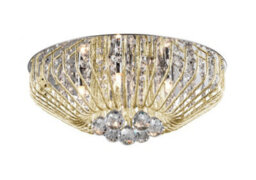 Impex Carlo Ceiling Light - Avialable In Chrome Or Gold - Options For 5/6/7 Bulb - thumbnail 2