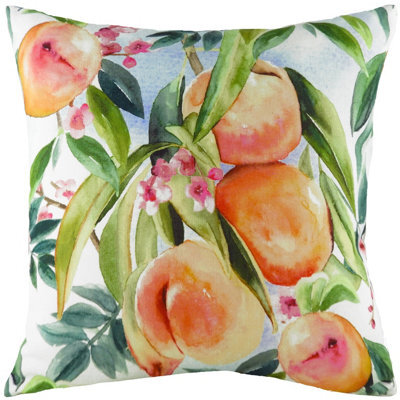 Evans Lichfield Fruit Peaches Printed Feather Filled Cushion - image 1