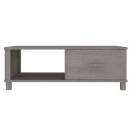 Berkfield Coffee Table Light Grey 100X55X35 Cm Solid Wood Pine - thumbnail 5