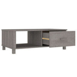 Berkfield Coffee Table Light Grey 100X55X35 Cm Solid Wood Pine - thumbnail 7