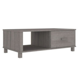 Berkfield Coffee Table Light Grey 100X55X35 Cm Solid Wood Pine - thumbnail 2