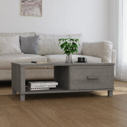 Berkfield Coffee Table Light Grey 100X55X35 Cm Solid Wood Pine