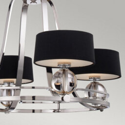 Luminosa Lighting Elstead Gotham Multi Arm Chandelier 4 Light Imperial Silver Finish, G9 - thumbnail 4