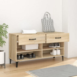 Walplus Shoe Cabinet Sonoma Oak 102X35X55 Cm Engineered Wood - thumbnail 3
