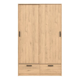 Furniture To Go Line Wardrobe With 2 Doors + 2 Drawers In Jackson Hickory Oak - thumbnail 2