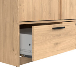 Furniture To Go Line Wardrobe With 2 Doors + 2 Drawers In Jackson Hickory Oak - thumbnail 7