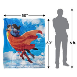 DC comics Superman Silky Cloud Embrace Lois Lane Supersoft Blanket Blue/white/multicoloured (One Size) - thumbnail 6