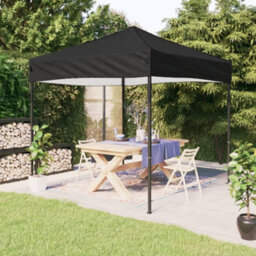 Walplus Folding Party Tent Garden Gazebo Canopy Black 3X3 M