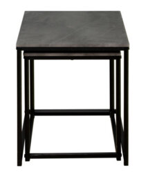 Spot On Dealz Space-Saving Nesting Tables For Modern Homes Stylish &  Stone Effect Table Tops Metal Legs - thumbnail 2
