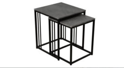 Spot On Dealz Space-Saving Nesting Tables For Modern Homes Stylish &  Stone Effect Table Tops Metal Legs - thumbnail 6
