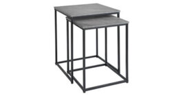 Spot On Dealz Space-Saving Nesting Tables For Modern Homes Stylish &  Stone Effect Table Tops Metal Legs - thumbnail 5