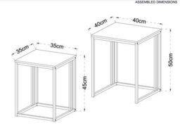 Spot On Dealz Space-Saving Nesting Tables For Modern Homes Stylish &  Stone Effect Table Tops Metal Legs - thumbnail 4